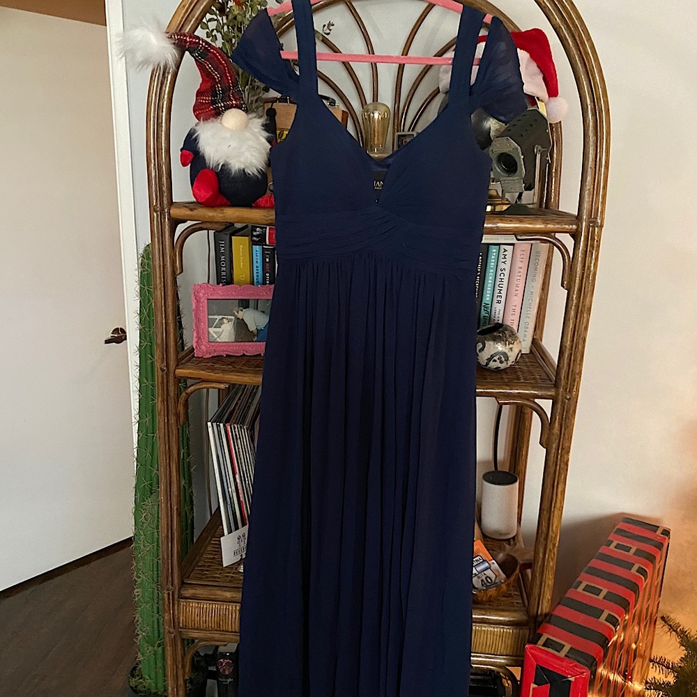 Navy Blue Sleeveless Maxi Dress